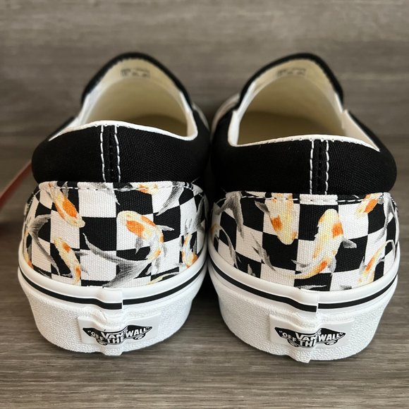 Vans Classic Slip-On Checkerboard Koi Black White Men's NWB - Picture 6 of 8